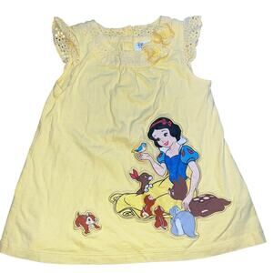 Disney Store Princess Snow White and forest animals girls yellow ruffled top 5/6